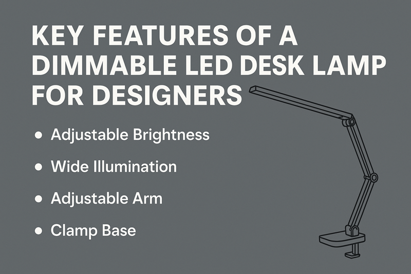 Key Features of a Dimmable LED Desk Lamp for Designers