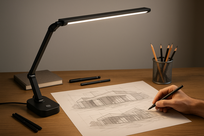 Dimmable LED Desk Lamp for Designers and Architects Workspace