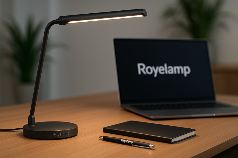Stylish Dimmable LED Desk Lamp with Company Logo for Brand Impression