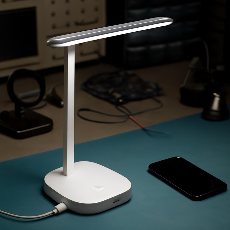 Testing smart desk lamp controls and display functions
