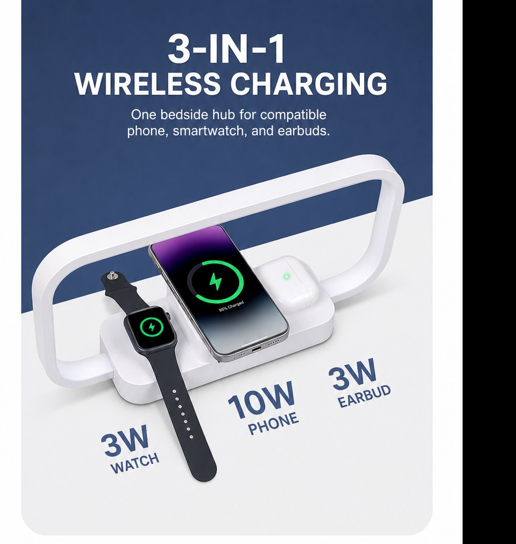 RY2230-M 3-in-1 wireless charging positions