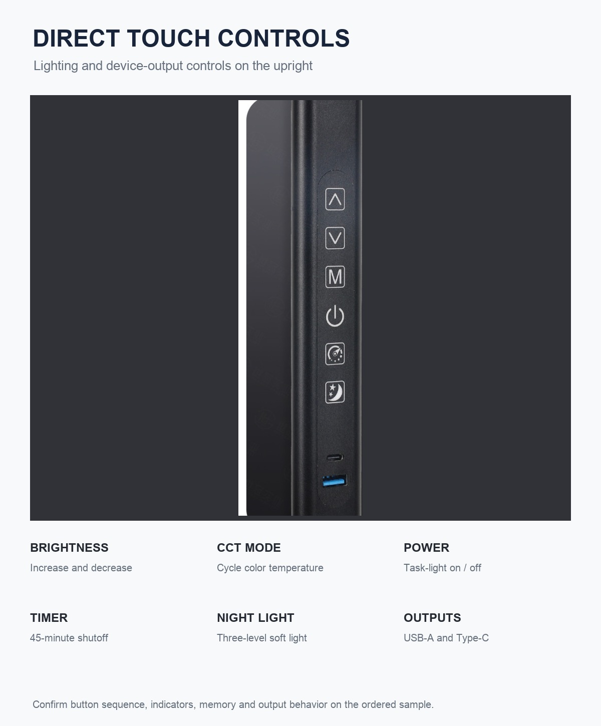 RY229-B direct touch controls
