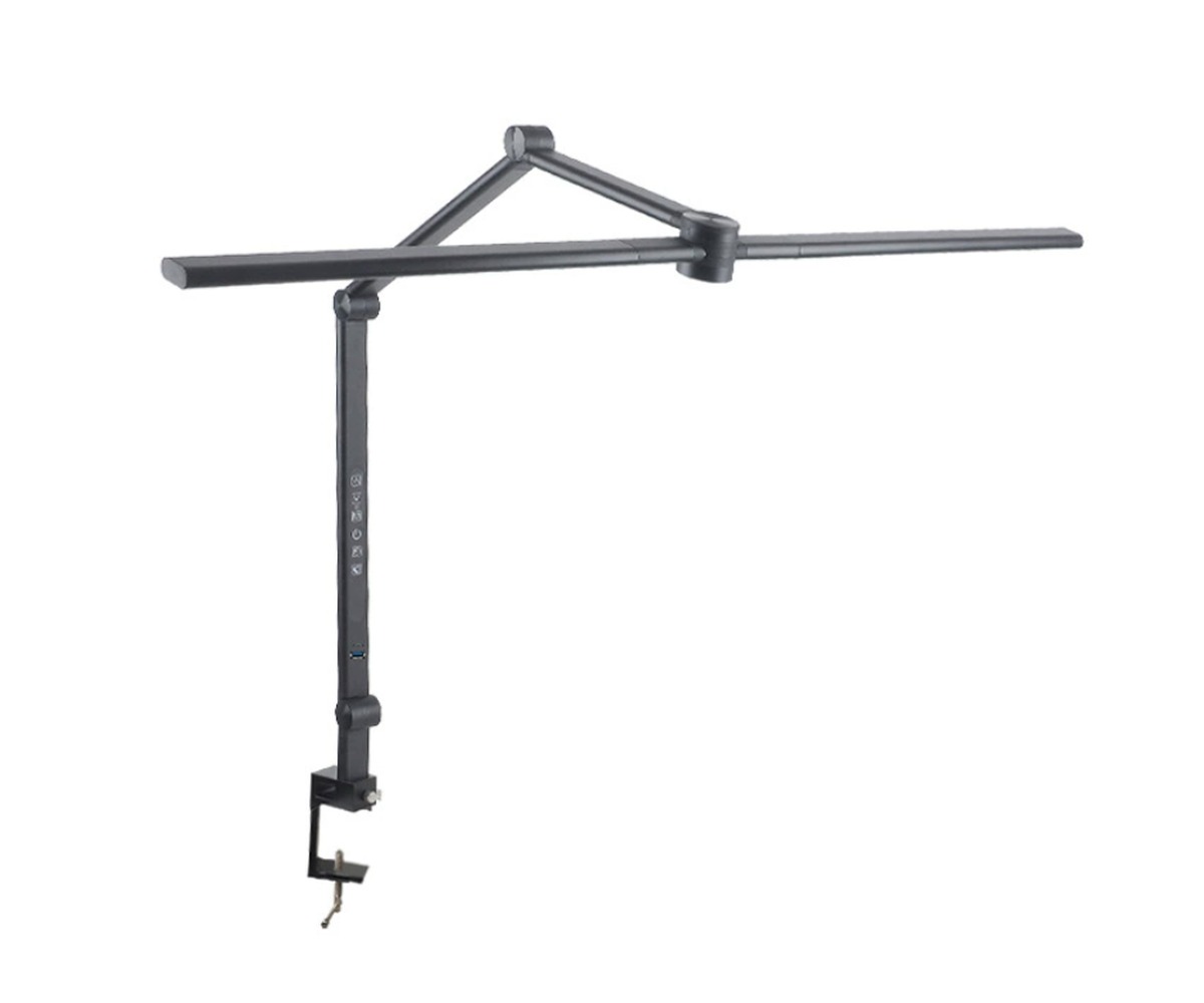 Complete RY229-C dual-head clamp desk lamp on white