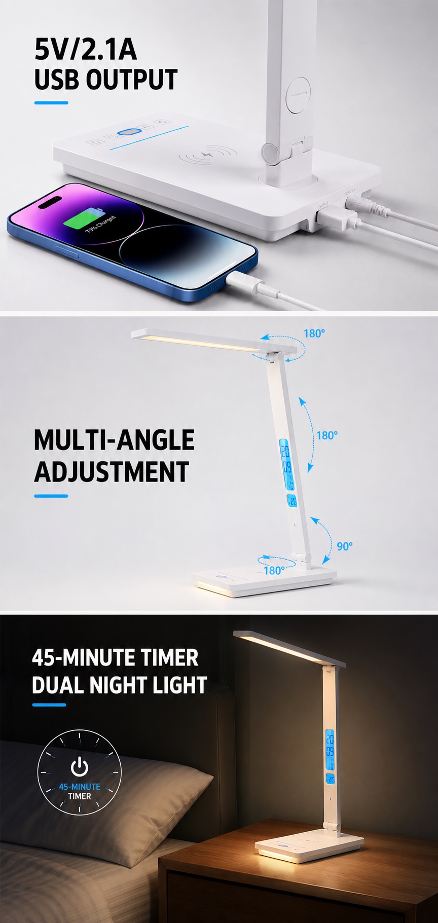 RY2309 USB output adjustment timer and night-light details