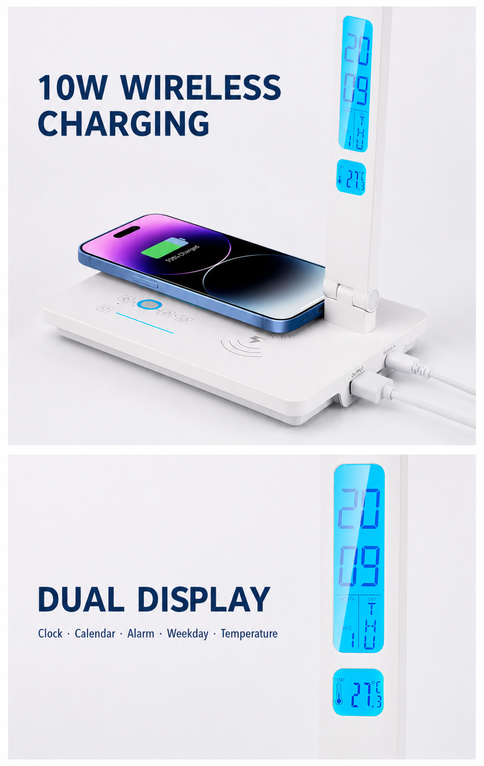 RY2309 wireless charging and dual display details