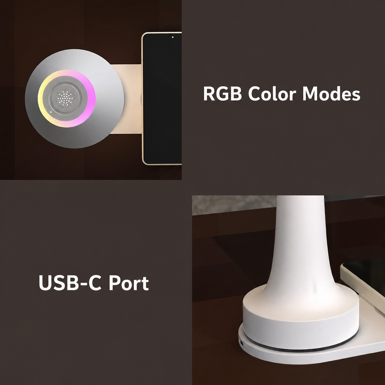 RY31 RGB color modes and USB-C port detail