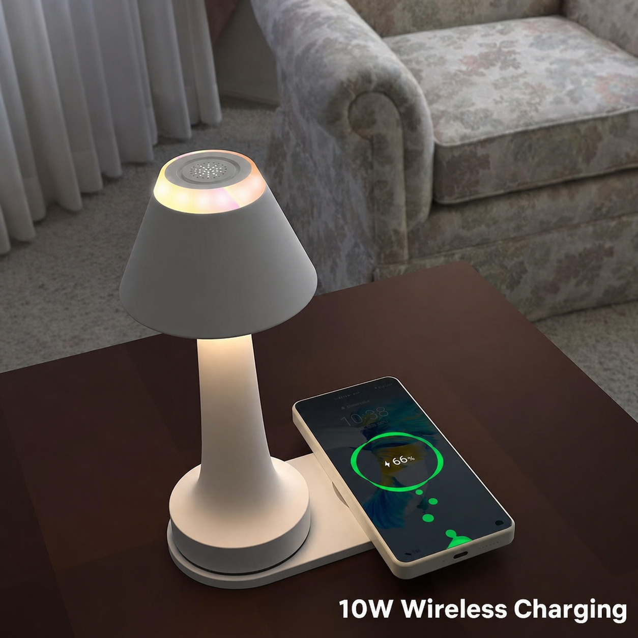 RY31 table lamp with 10W wireless charging