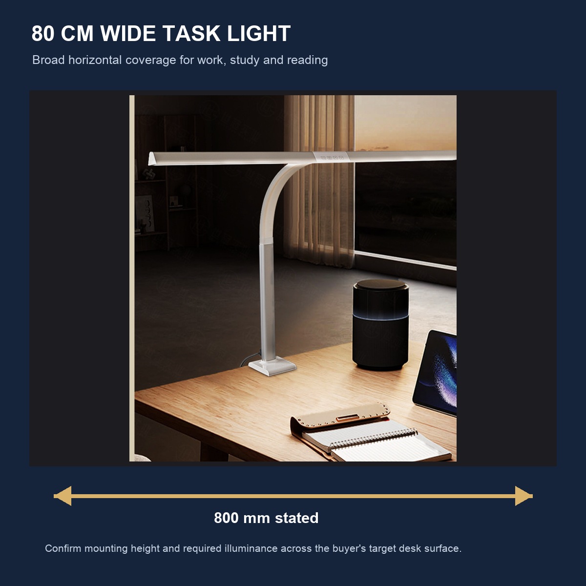RY36-C 80 cm wide lighting detail in English