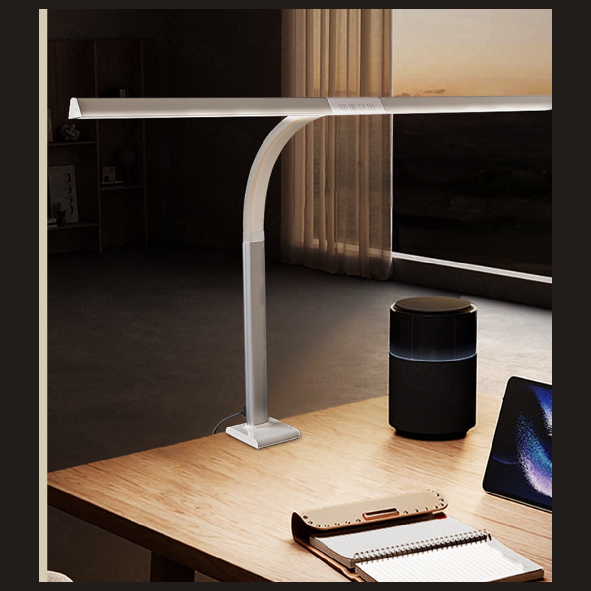 Complete illuminated RY36-C 80 cm wide clamp desk lamp