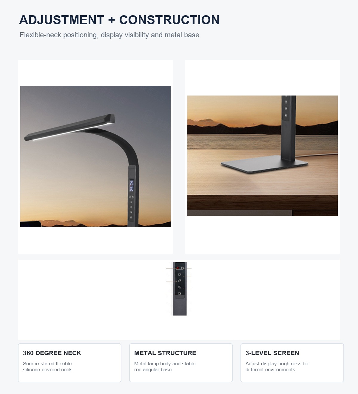 RY36-T adjustment, display, and construction details